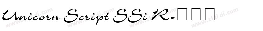 Unicorn Script SSi R字体转换